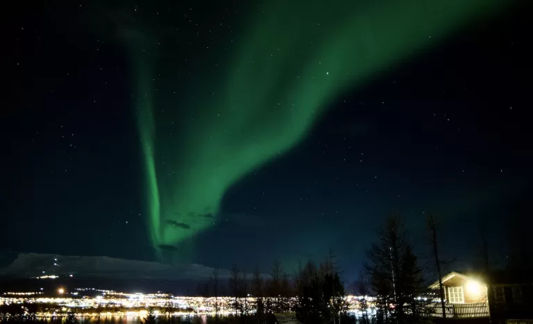 Northern lights over Akureyri