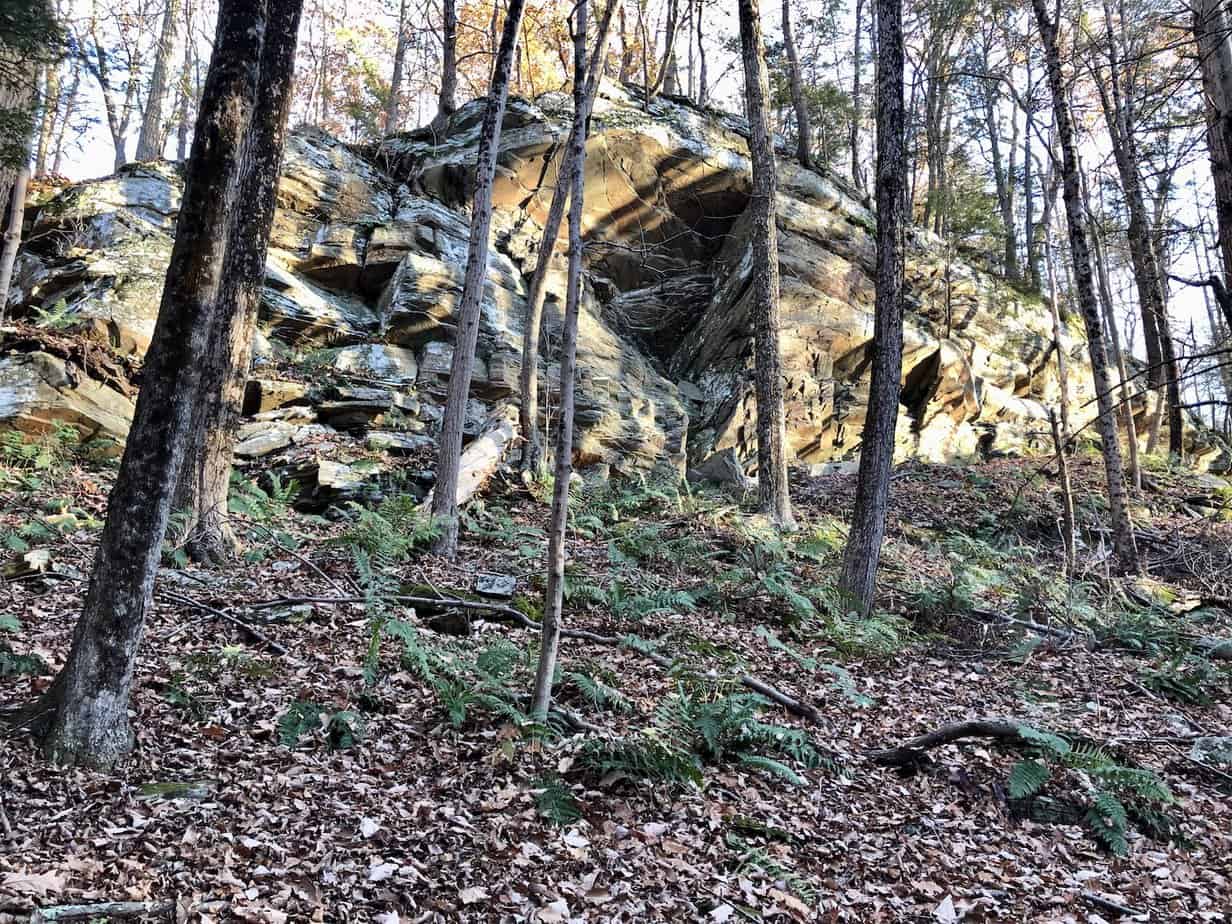 Rocky outcropping at Slabsides