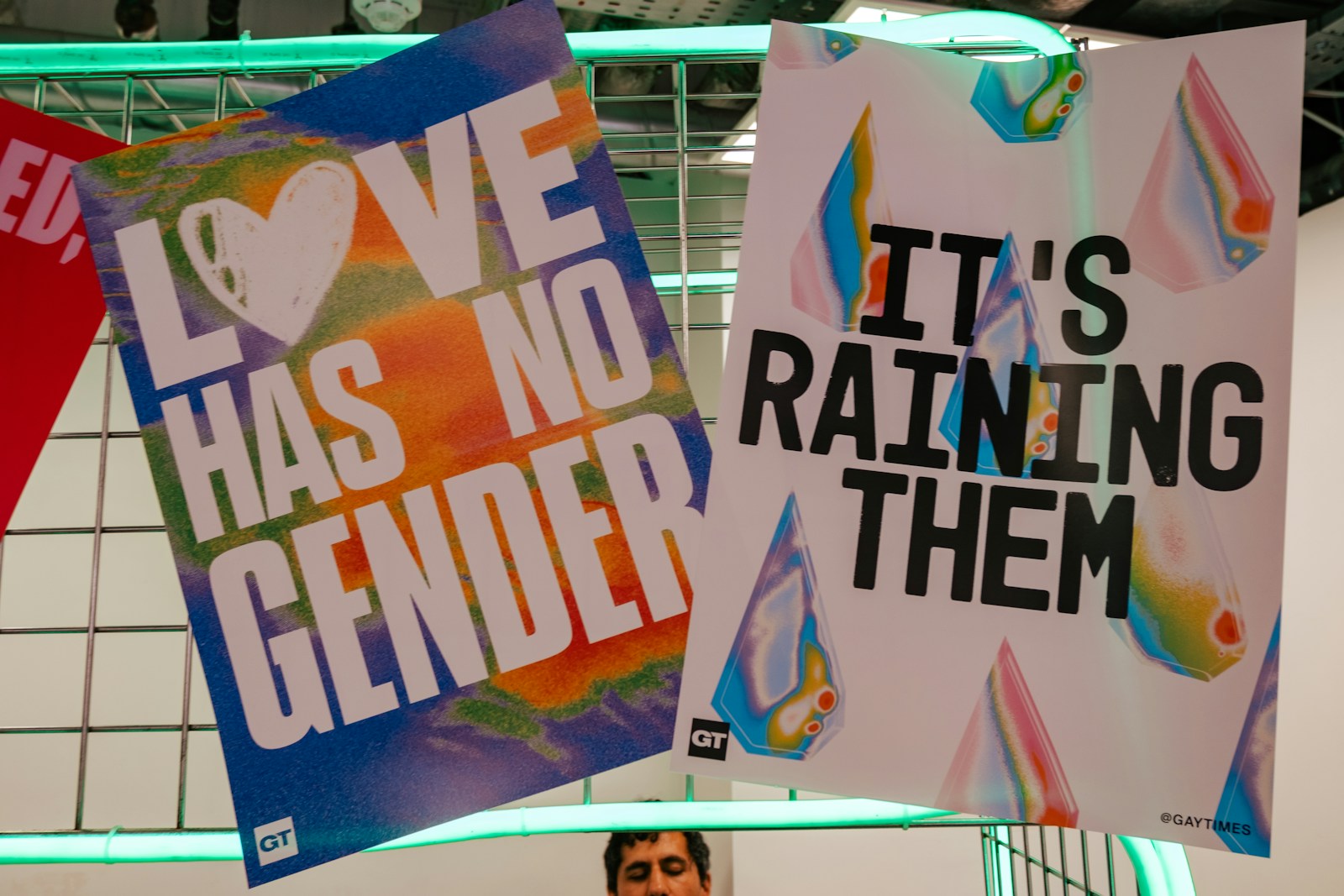 Lve has no gender and it's raining them posters 